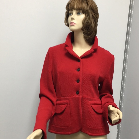 Miu Miu red short wool jacket size 44 women’s - Picture 2 of 7